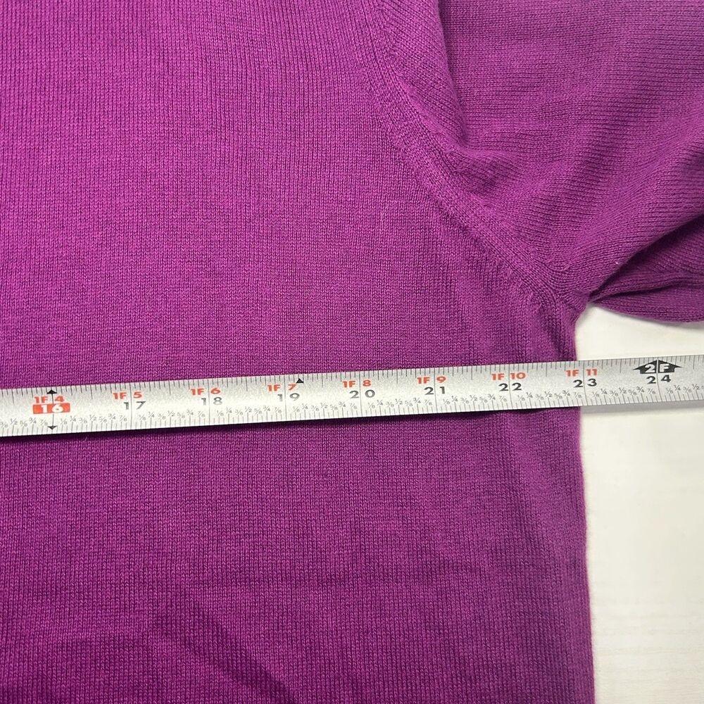 Tommy Bahama Cashmere Blend 1/4 zip Sweater‎ Long Sleeve Men's XLARGE Mulberry - Picture 7 of 9
